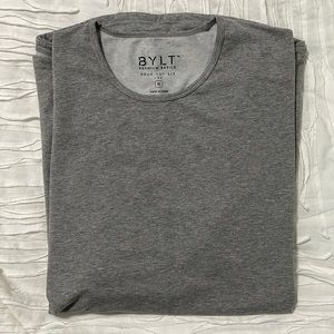 Bylt Basics Drop-Cut: Lux Short Sleeve Tee-Heathered Gray-XL